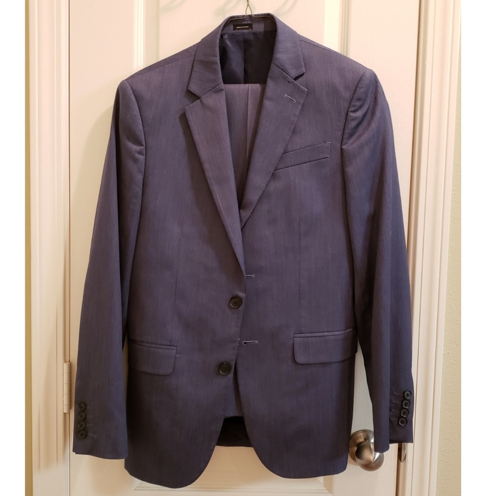 JF J. Ferrar Blue Slim Fit Suit Jacket
